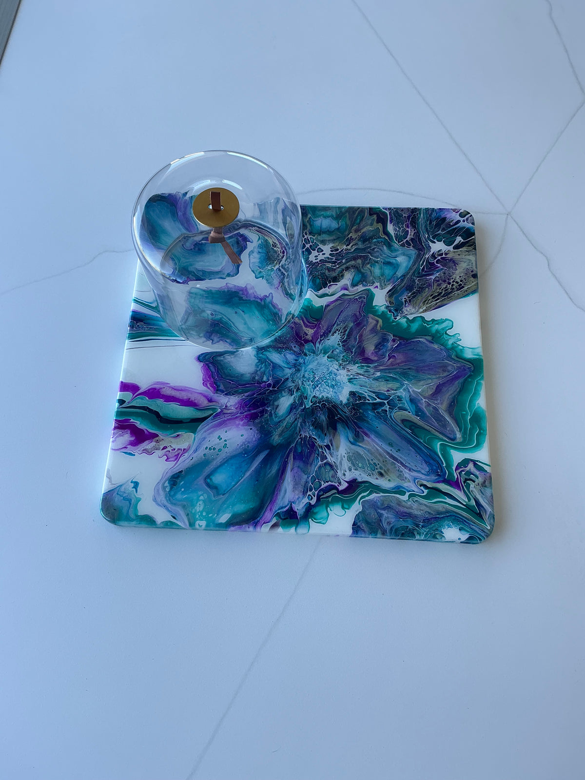 Serving Board with Glass Dome
